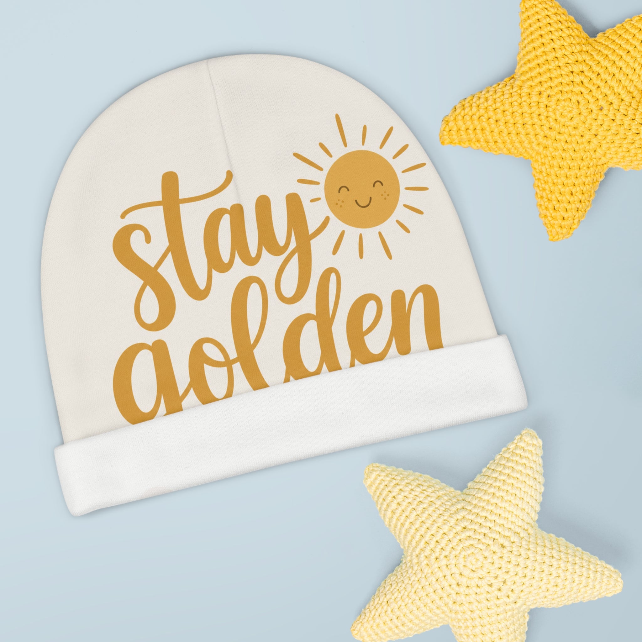 Stay Golden Baby Beanie from the Nureli collection, view 3