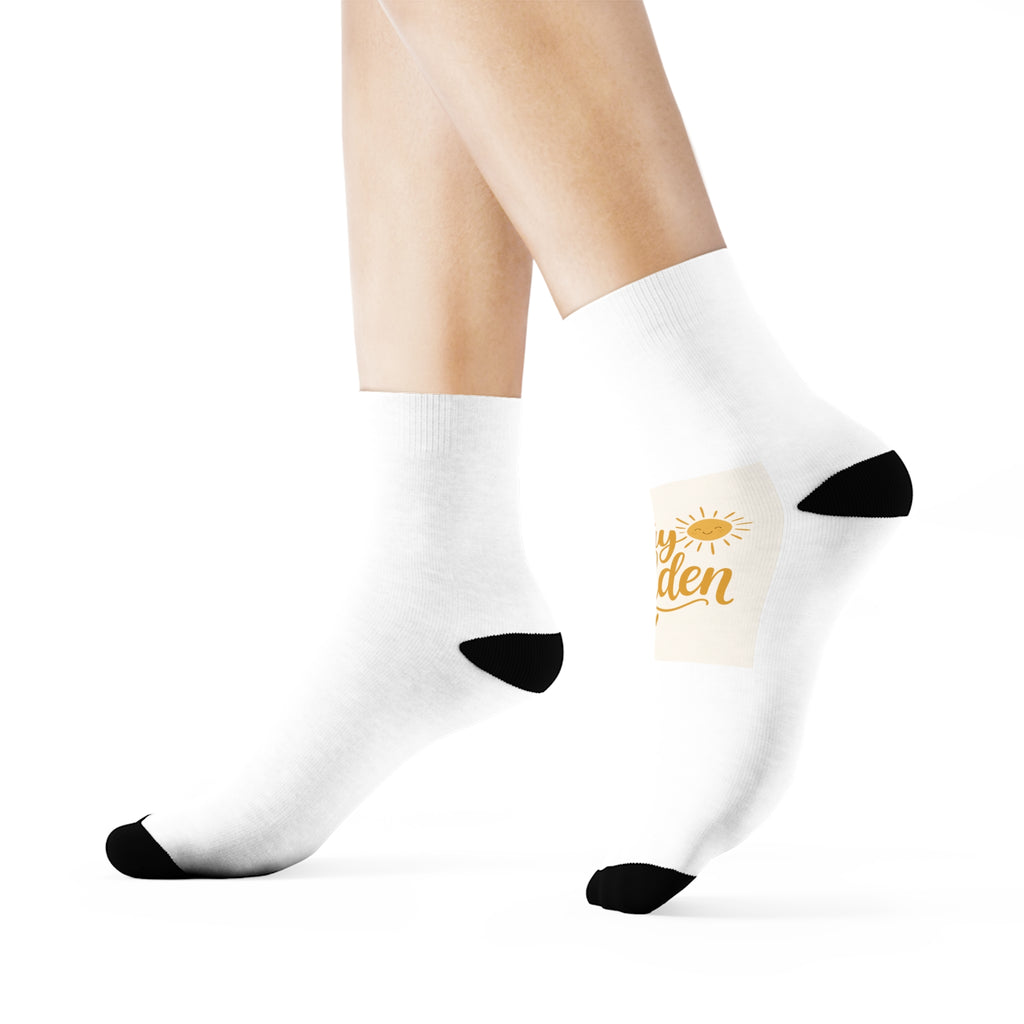 Stay Golden Kids Crew Socks from the Nureli collection, view 5