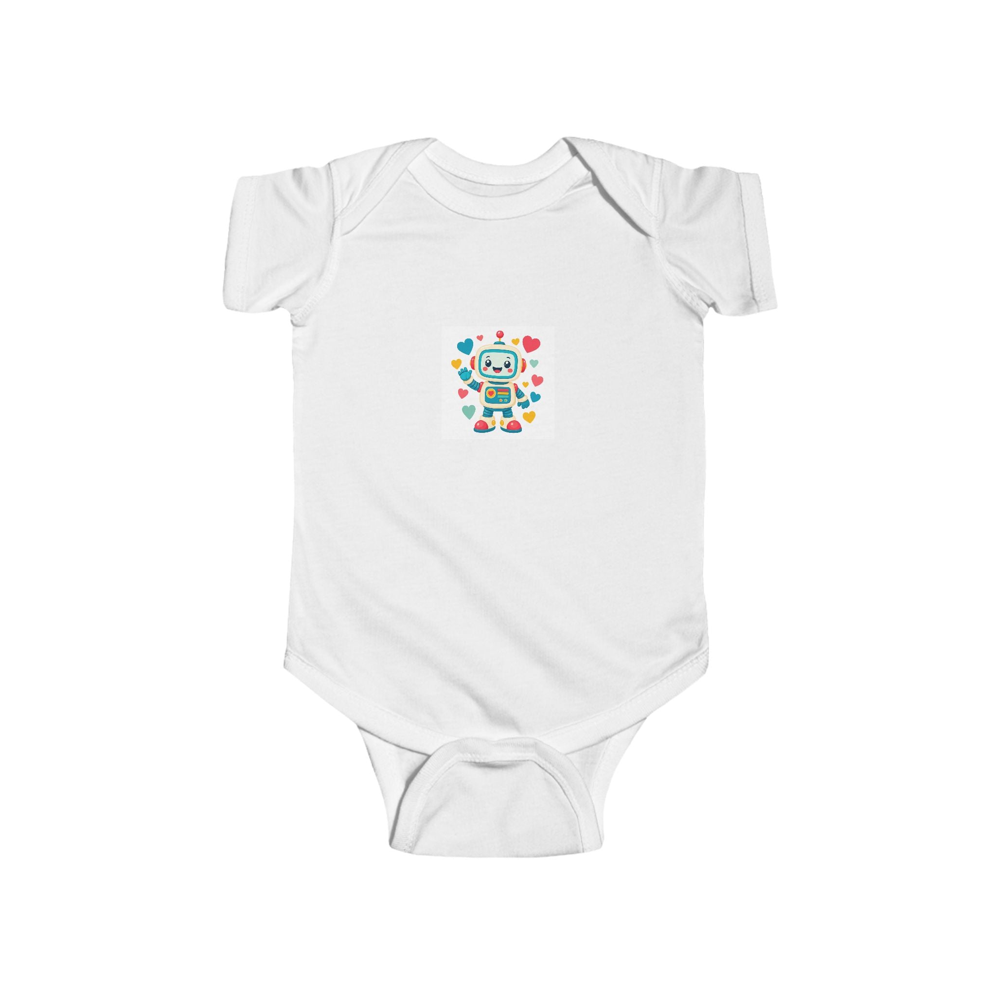 Beep Boop Robot baby bodysuit onesie for newborns and infants by Nureli Kids