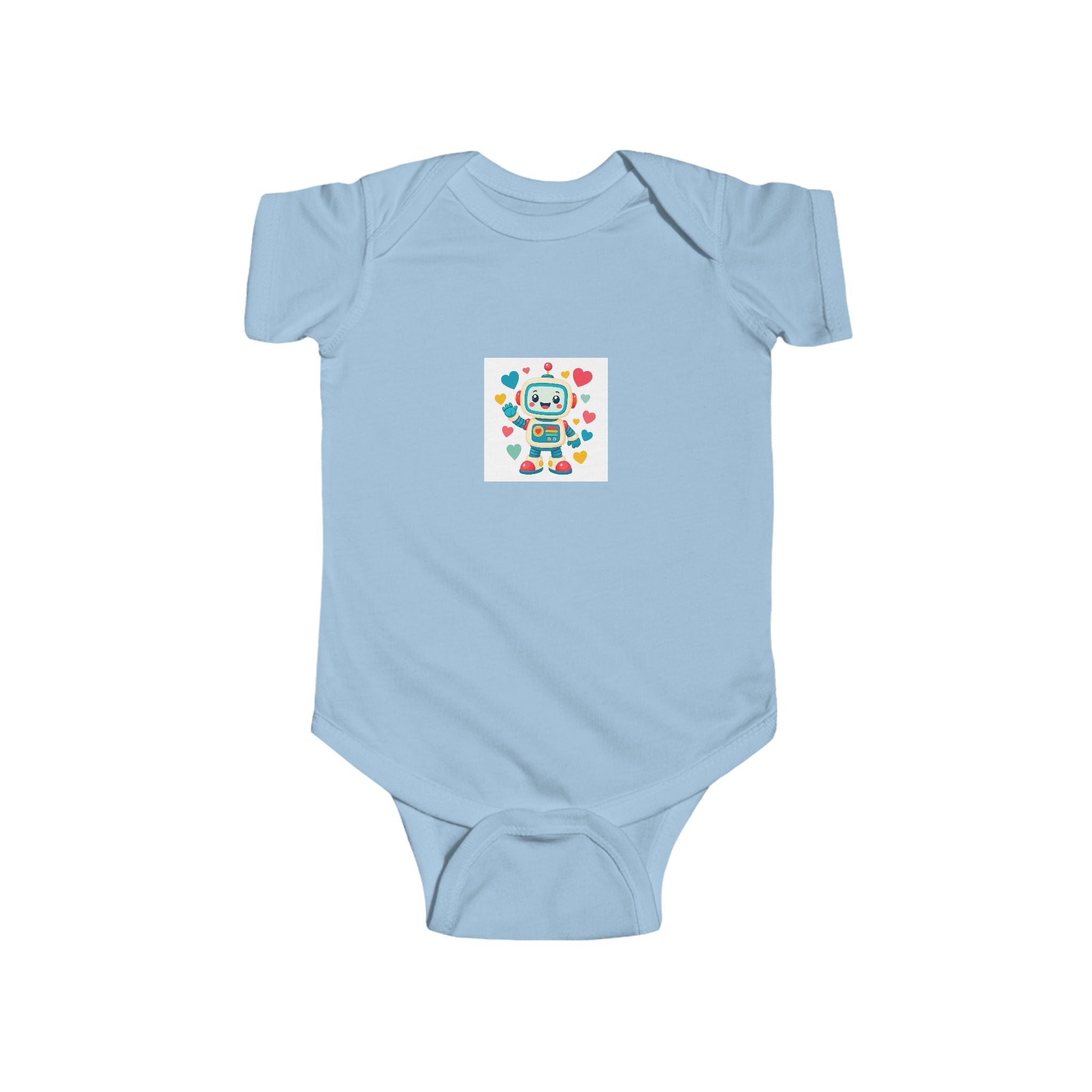 Beep Boop Robot soft baby bodysuit from the Nureli collection, view 5