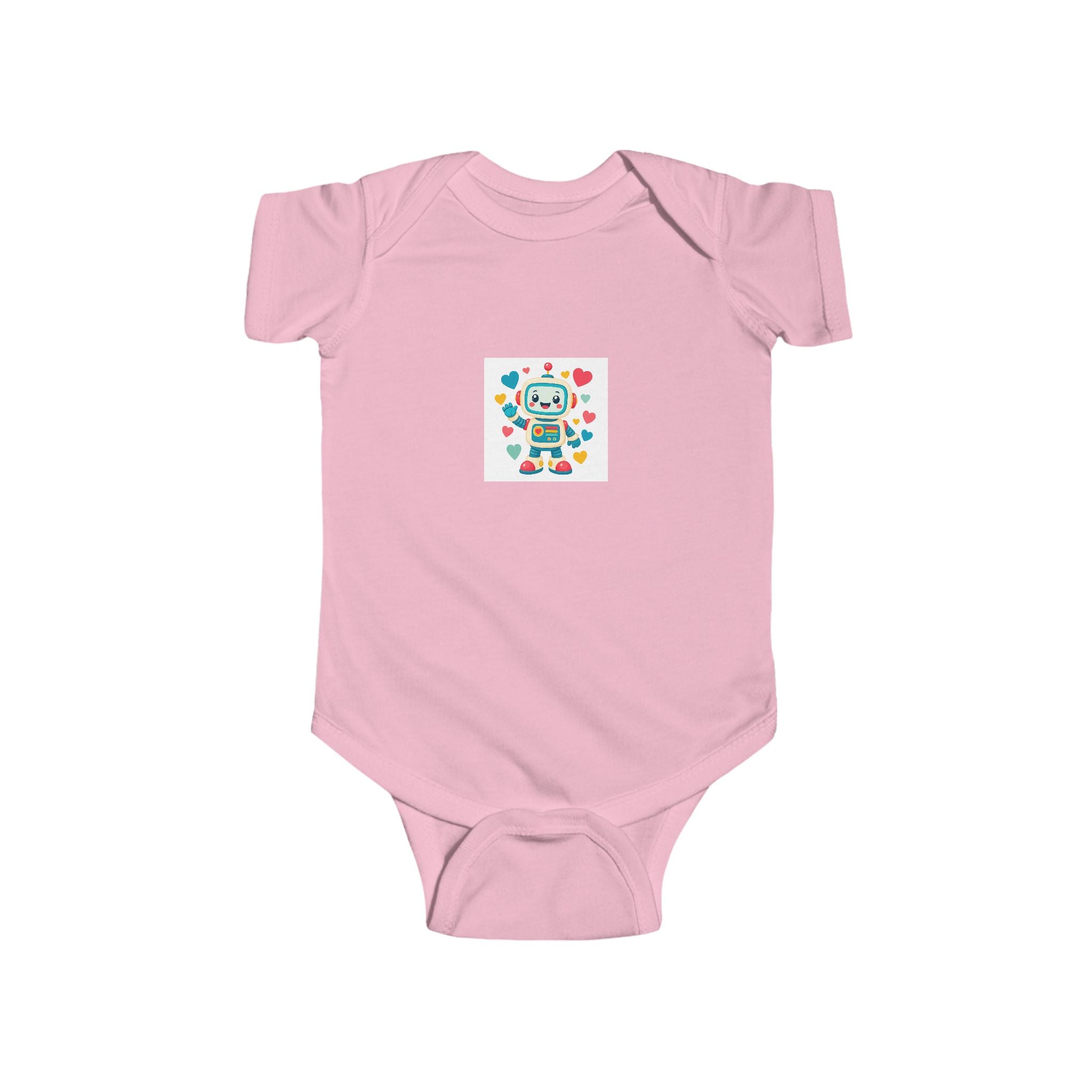 Beep Boop Robot soft baby bodysuit from the Nureli collection, view 11