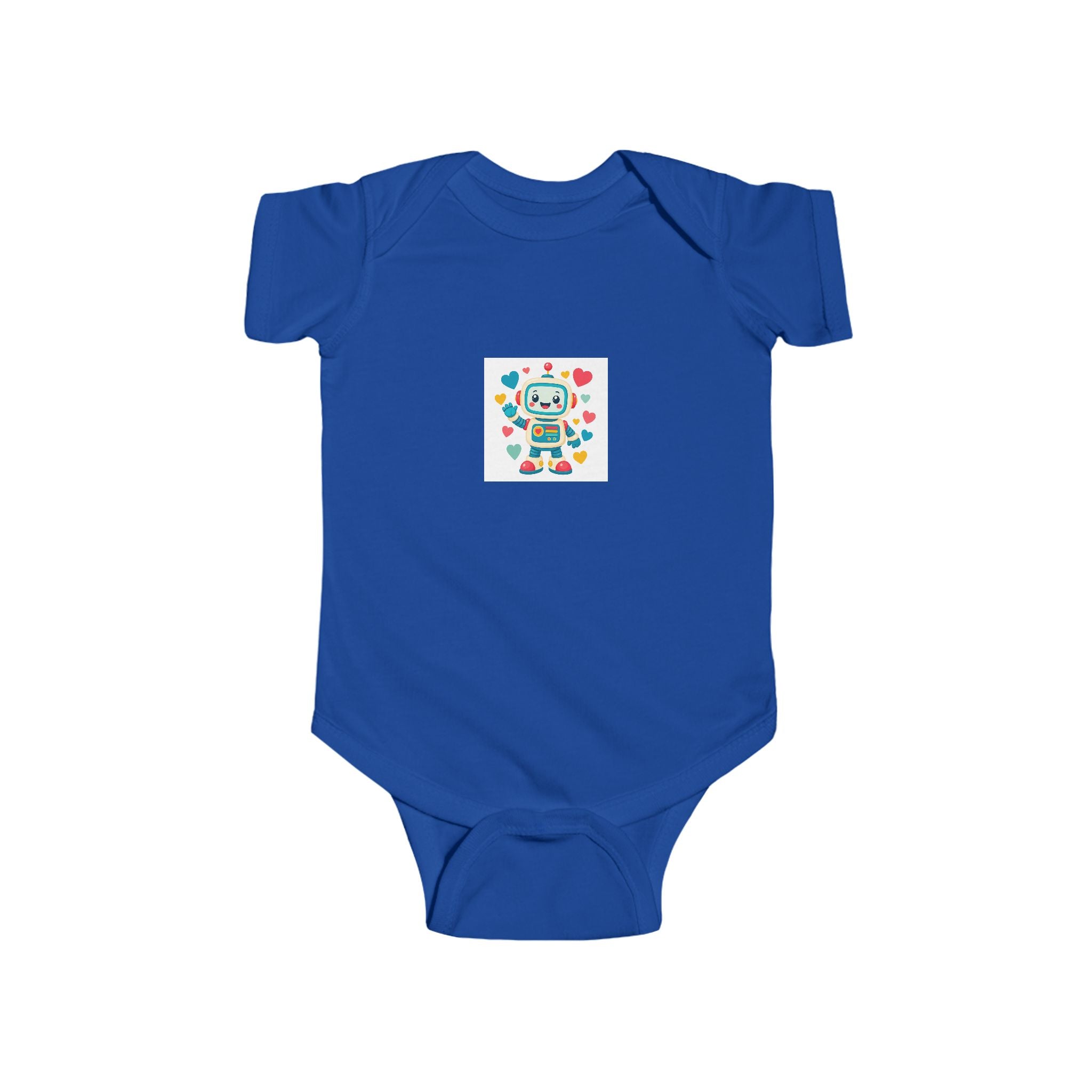 Beep Boop Robot soft baby bodysuit from the Nureli collection, view 8