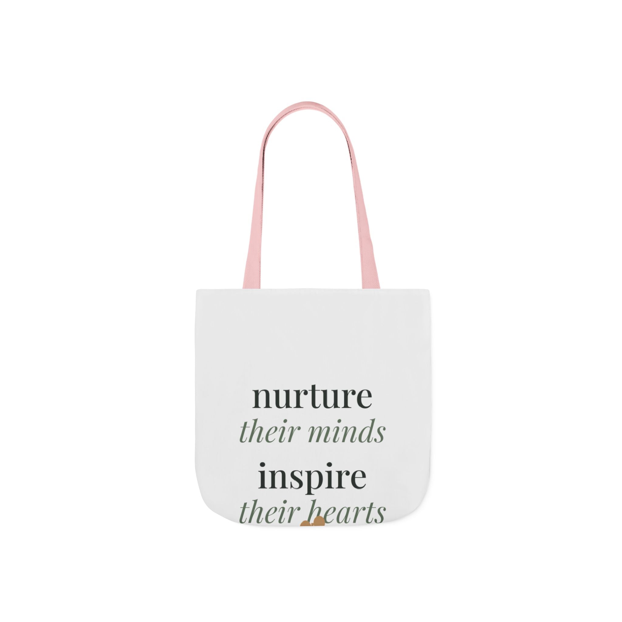 Nurture their minds, inspire their hearts Tote canvas tote bag from the Nureli collection, view 4
