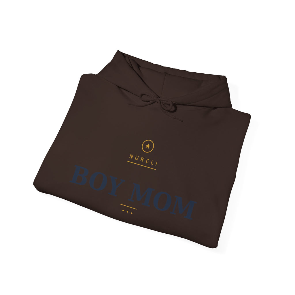 Boy Mom Hoodie — Minimal 'Boy Mom' Pullover for Proud Moms