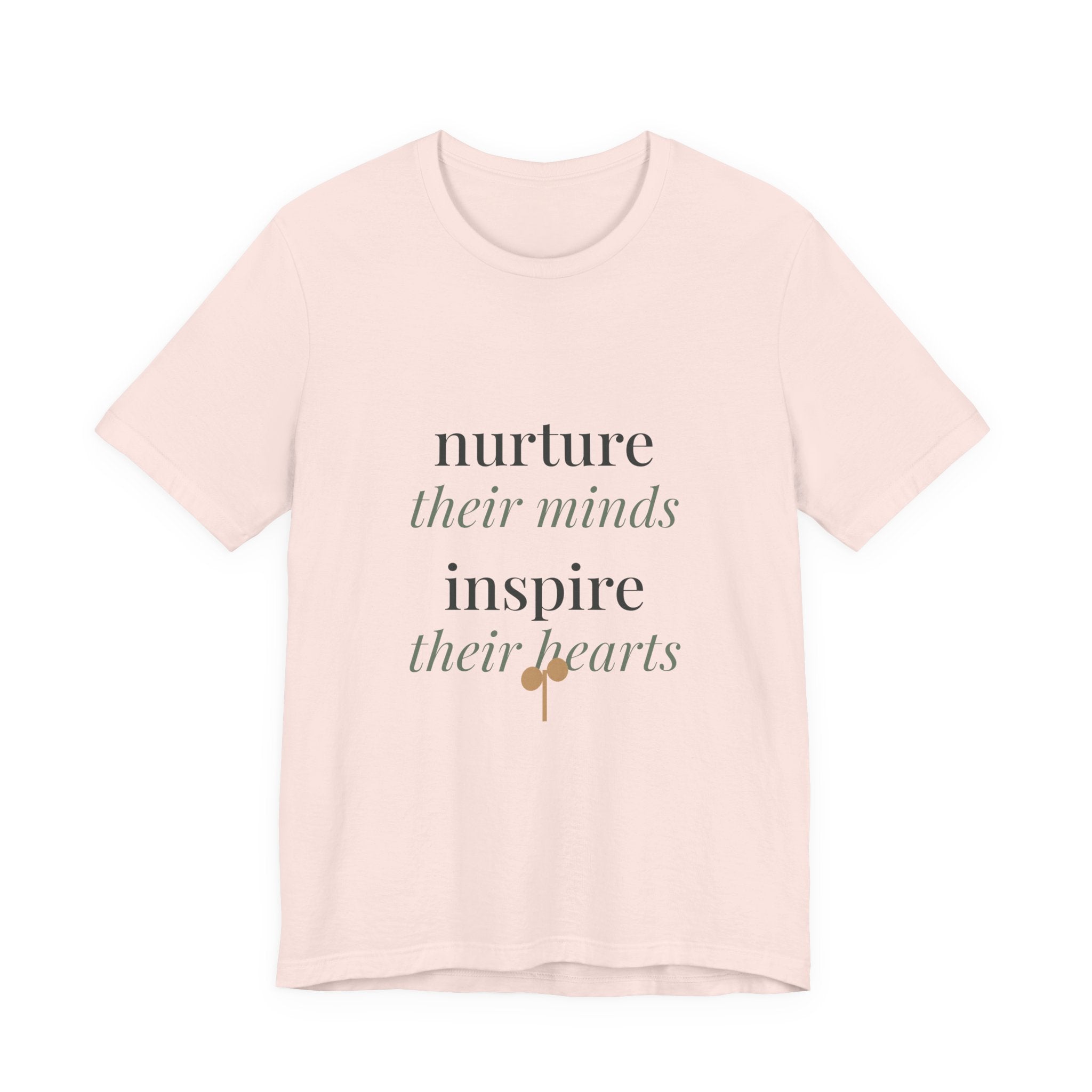 Nurture their minds, inspire their hearts soft cotton tee from the Nureli collection, view 2