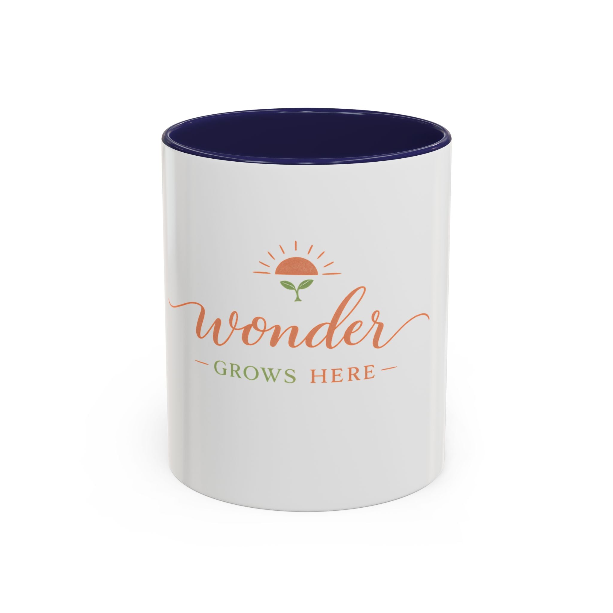 Wonder Grows Here ceramic coffee mug from the Nureli collection, view 3