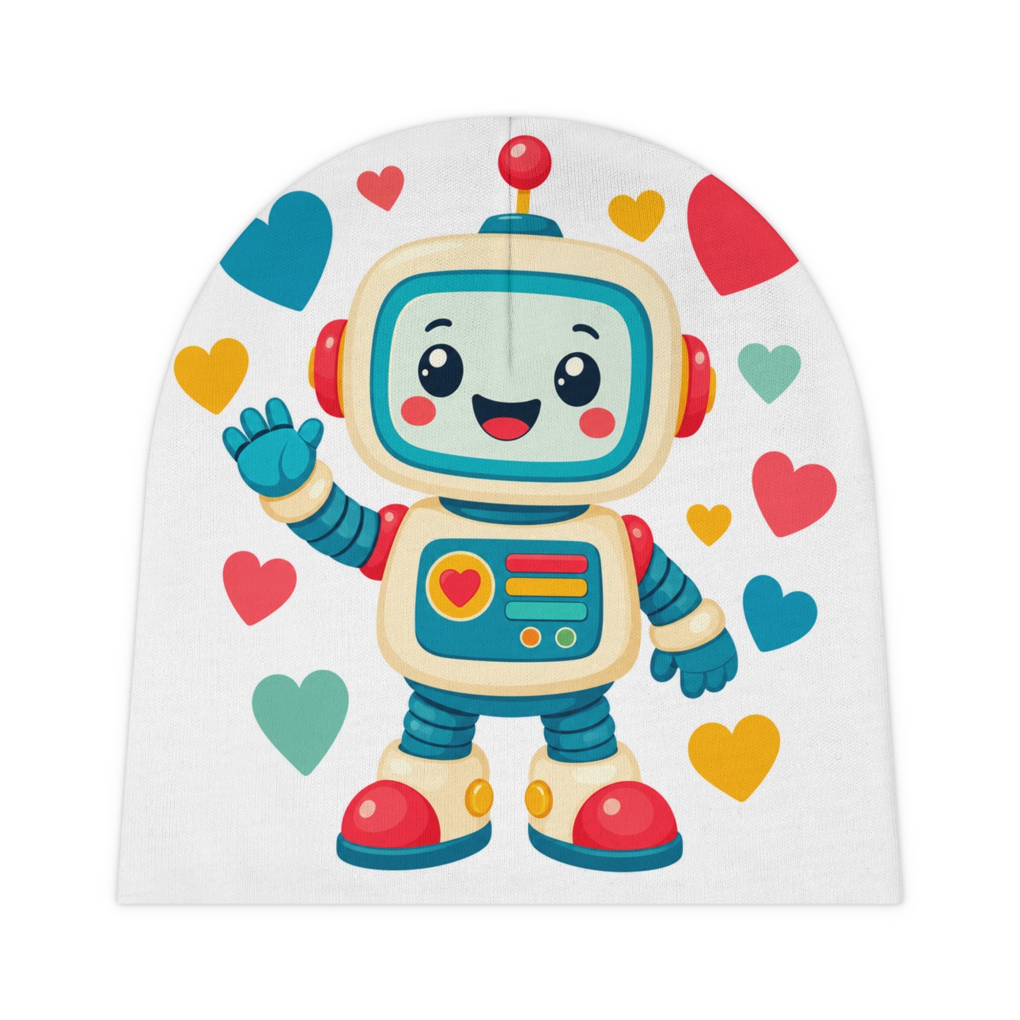 Beep Boop Robot Baby Beanie — Nureli Kids