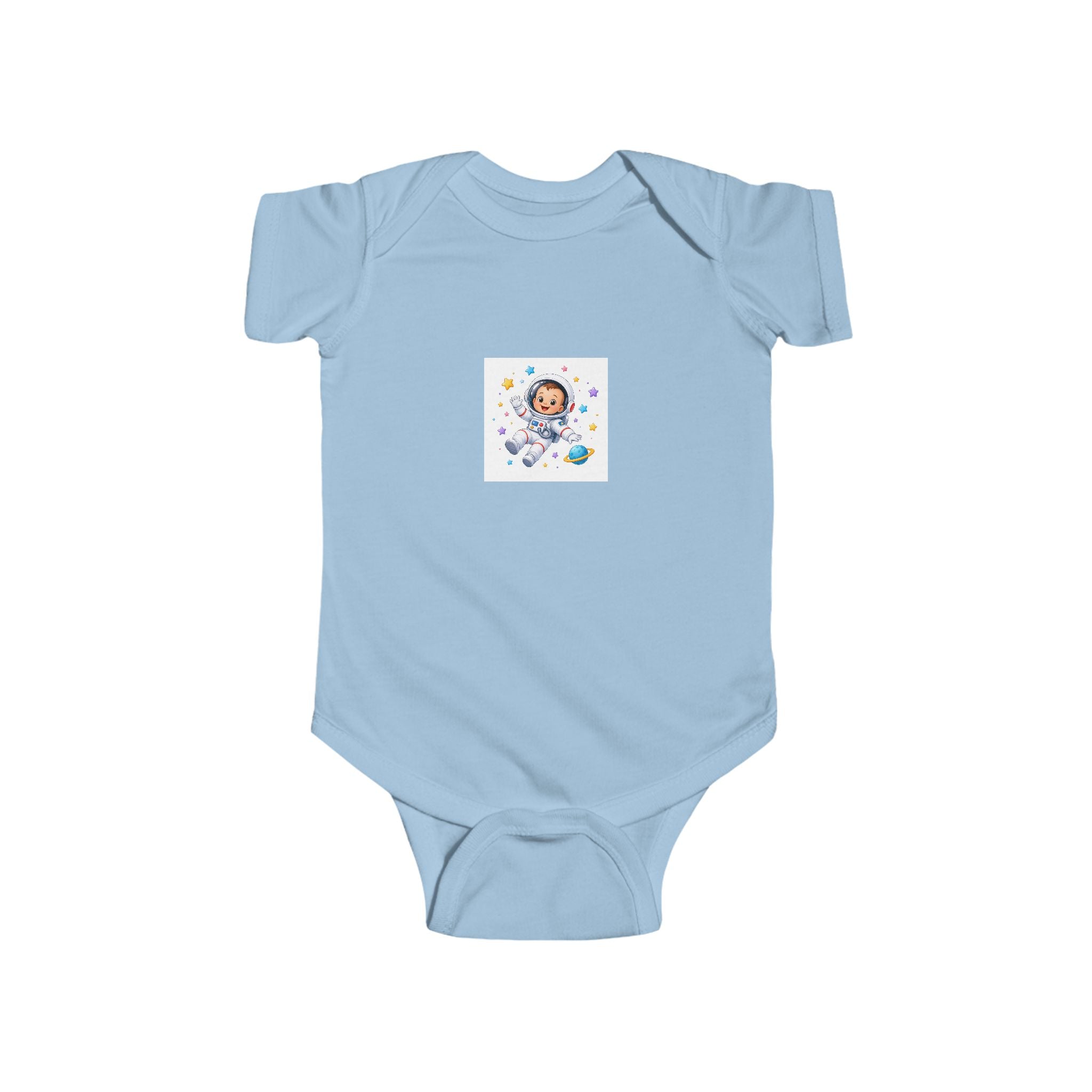 Little Astronaut soft baby bodysuit from the Nureli collection, view 5