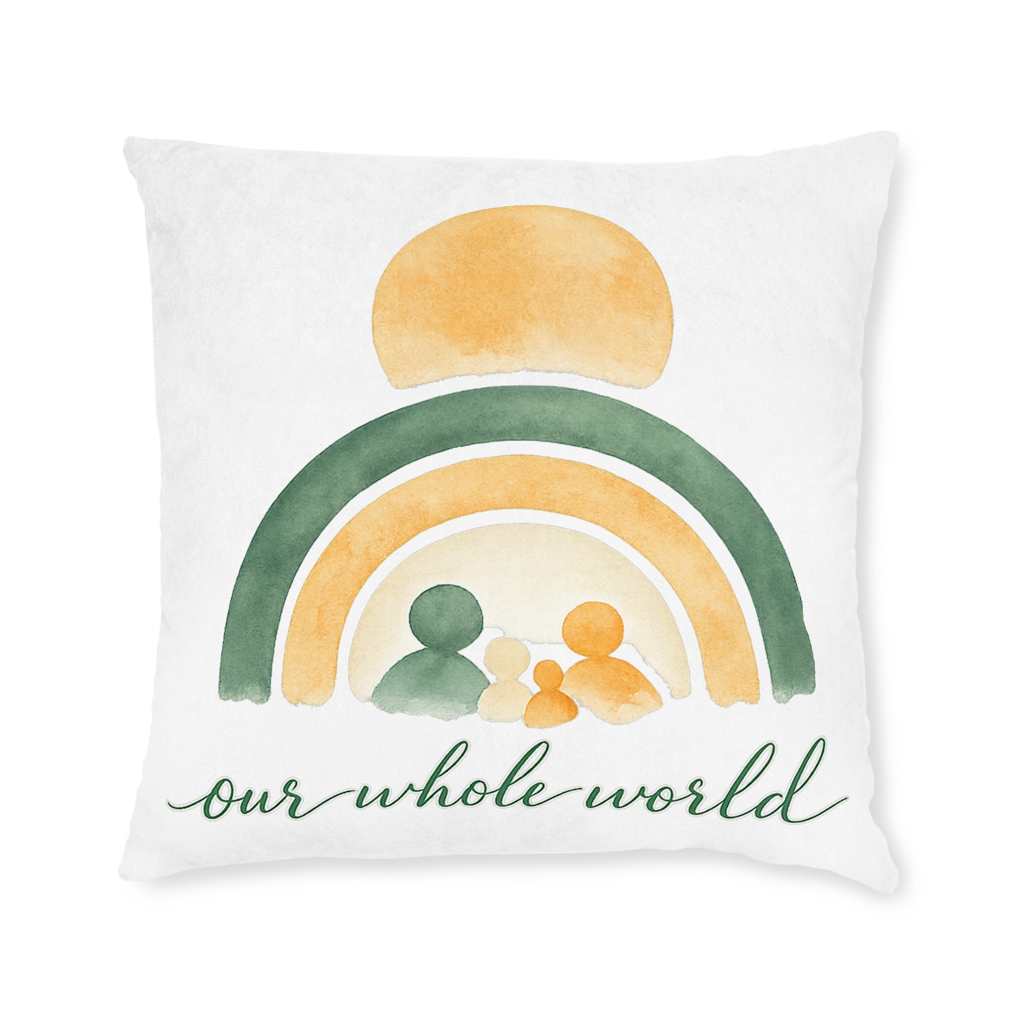 Our Whole World Throw Pillow
