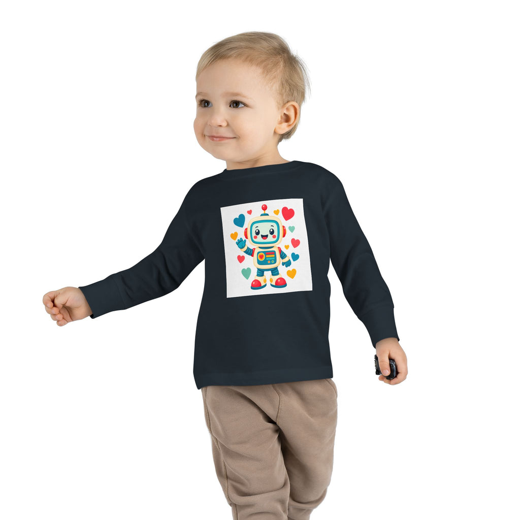 Beep Boop Robot Toddler Long-Sleeve Tee — Nureli Kids