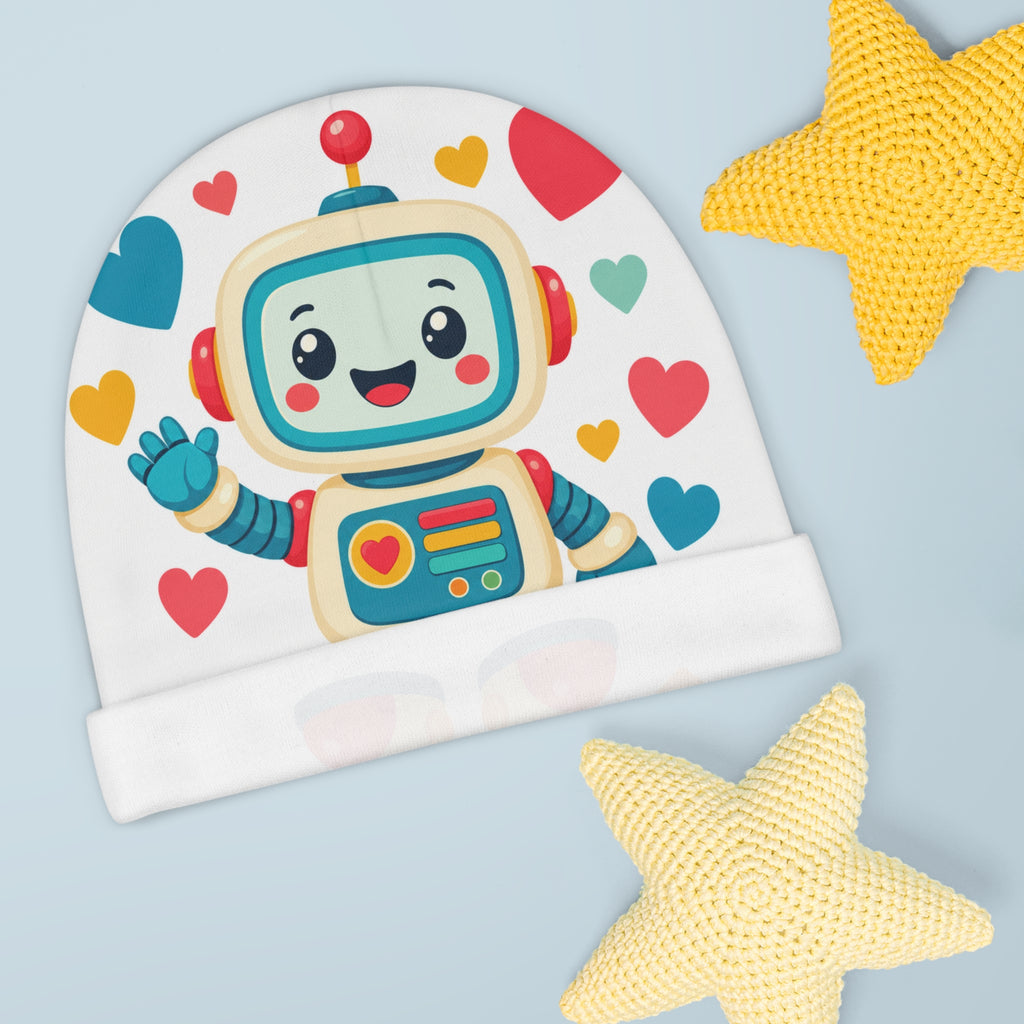 Beep Boop Robot Baby Beanie — Nureli Kids