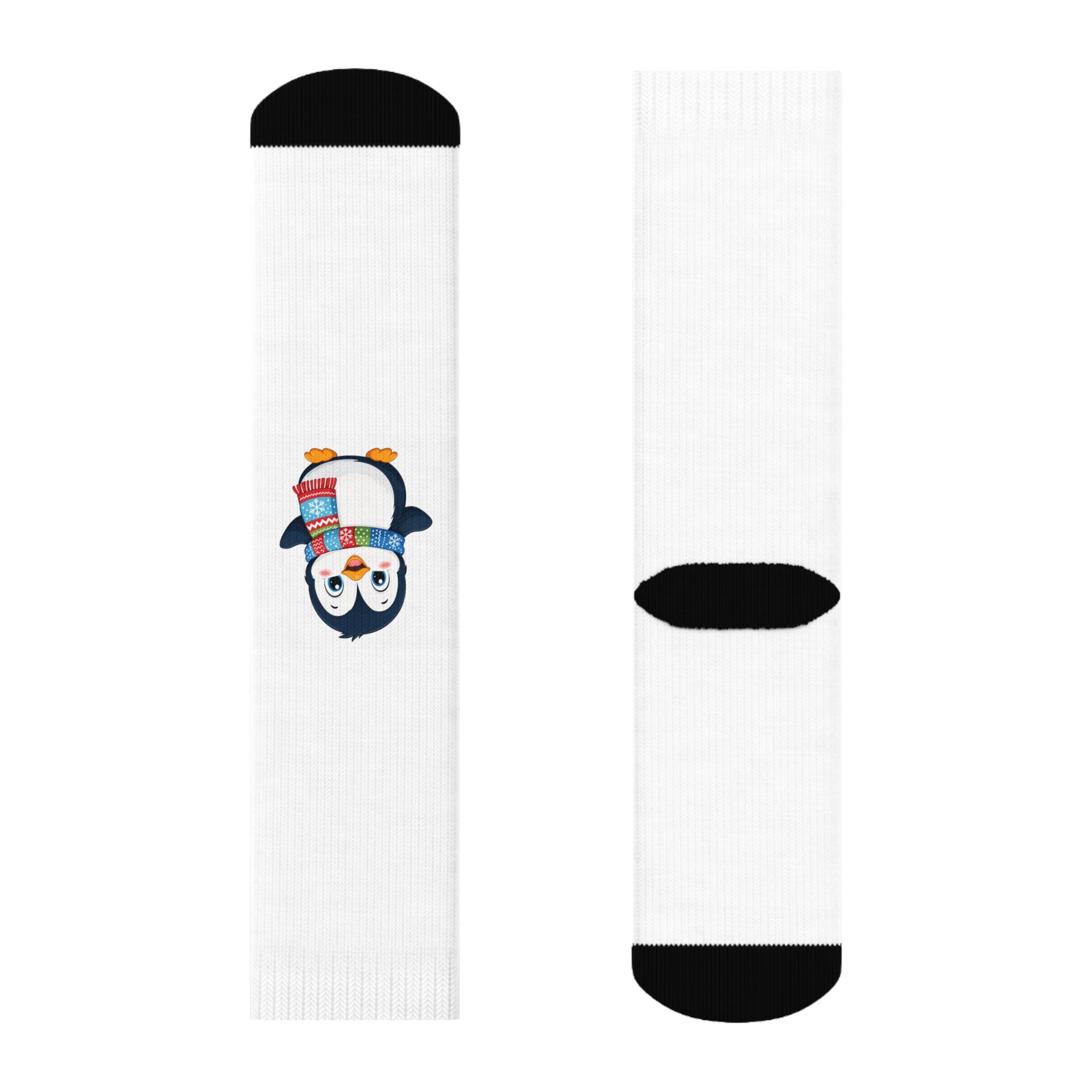 Waddle Penguin kids crew socks from the Nureli collection, view 3