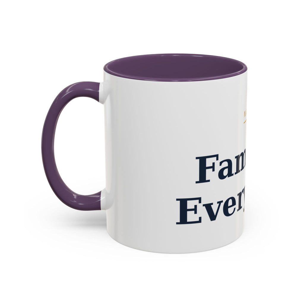 Family Is Everything Accent Coffee Mug — Inspirational Family Quote Mug (11/15oz)
