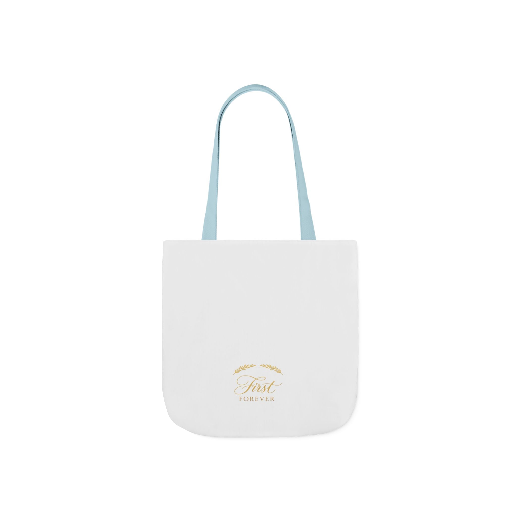 First & Forever canvas tote bag from the Nureli collection, view 4