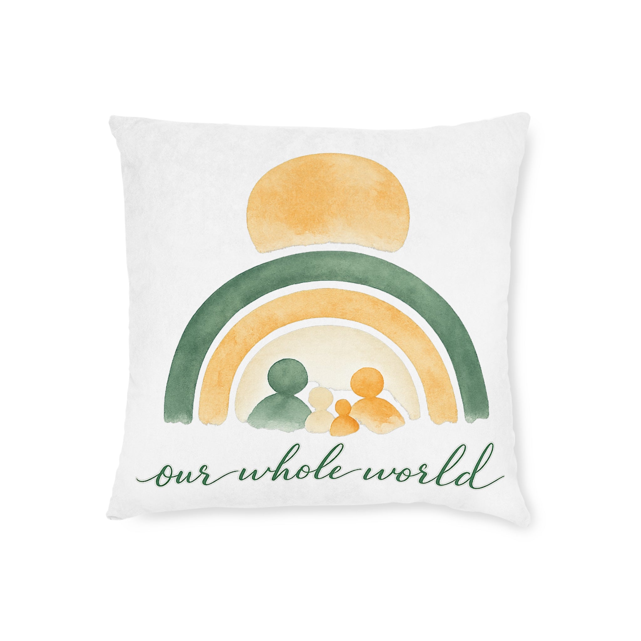 Our Whole World Throw Pillow