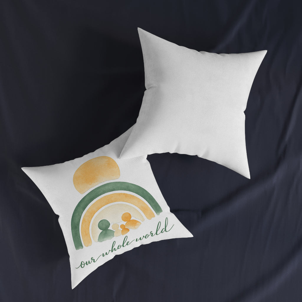 Our Whole World Throw Pillow