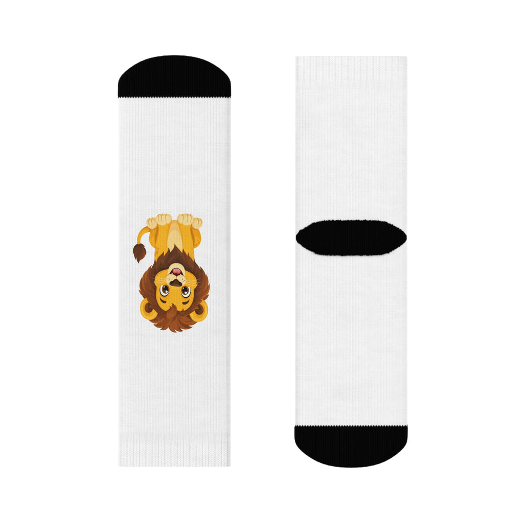 Brave Little Lion kids crew socks by Nureli Kids