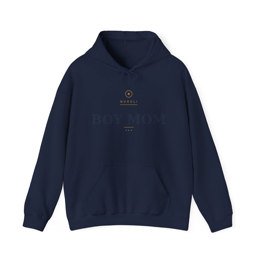 Boy Mom Hoodie — Minimal 'Boy Mom' Pullover for Proud Moms