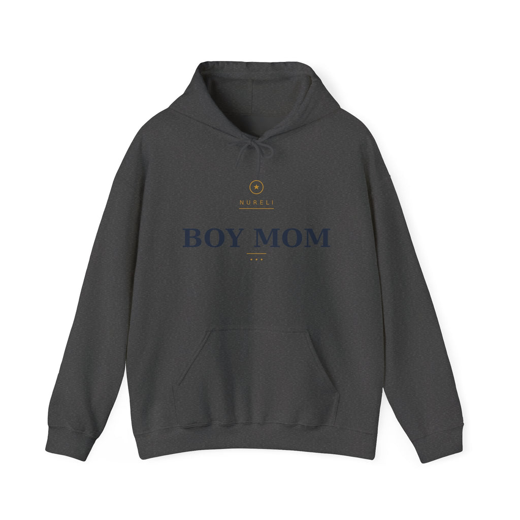 Boy Mom Hoodie — Minimal 'Boy Mom' Pullover for Proud Moms