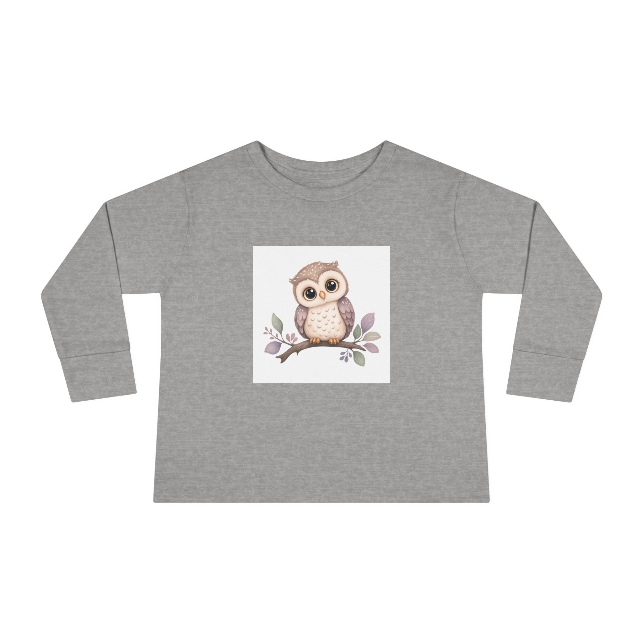 Wise Little Owl kids long-sleeve tee from the Nureli collection, view 2