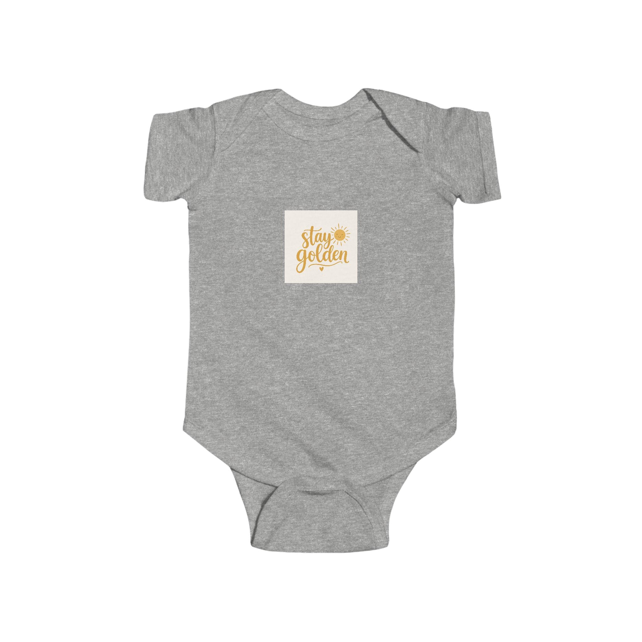 Stay Golden soft baby bodysuit from the Nureli collection, view 3