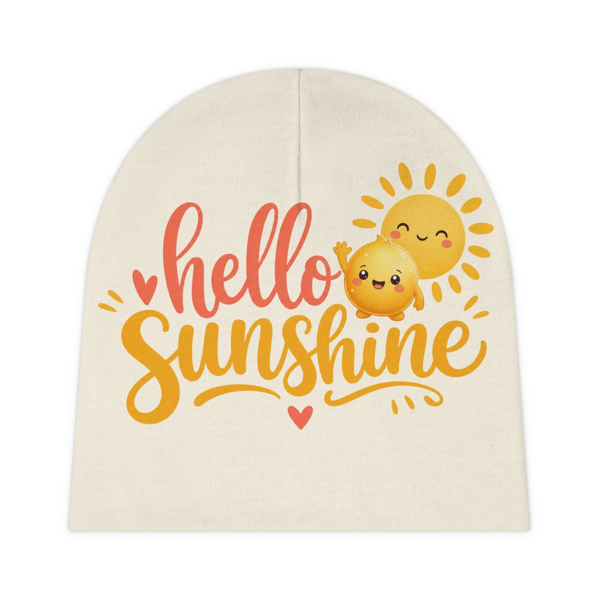 Hello Sunshine baby beanie hat for newborns by Nureli Kids