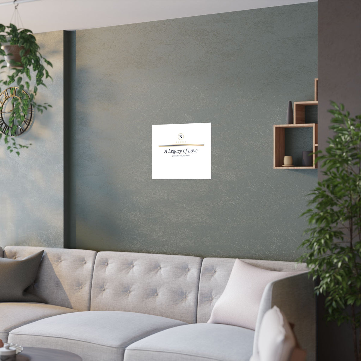 Monogram Legacy Ring wall art print from the Nureli collection, view 9