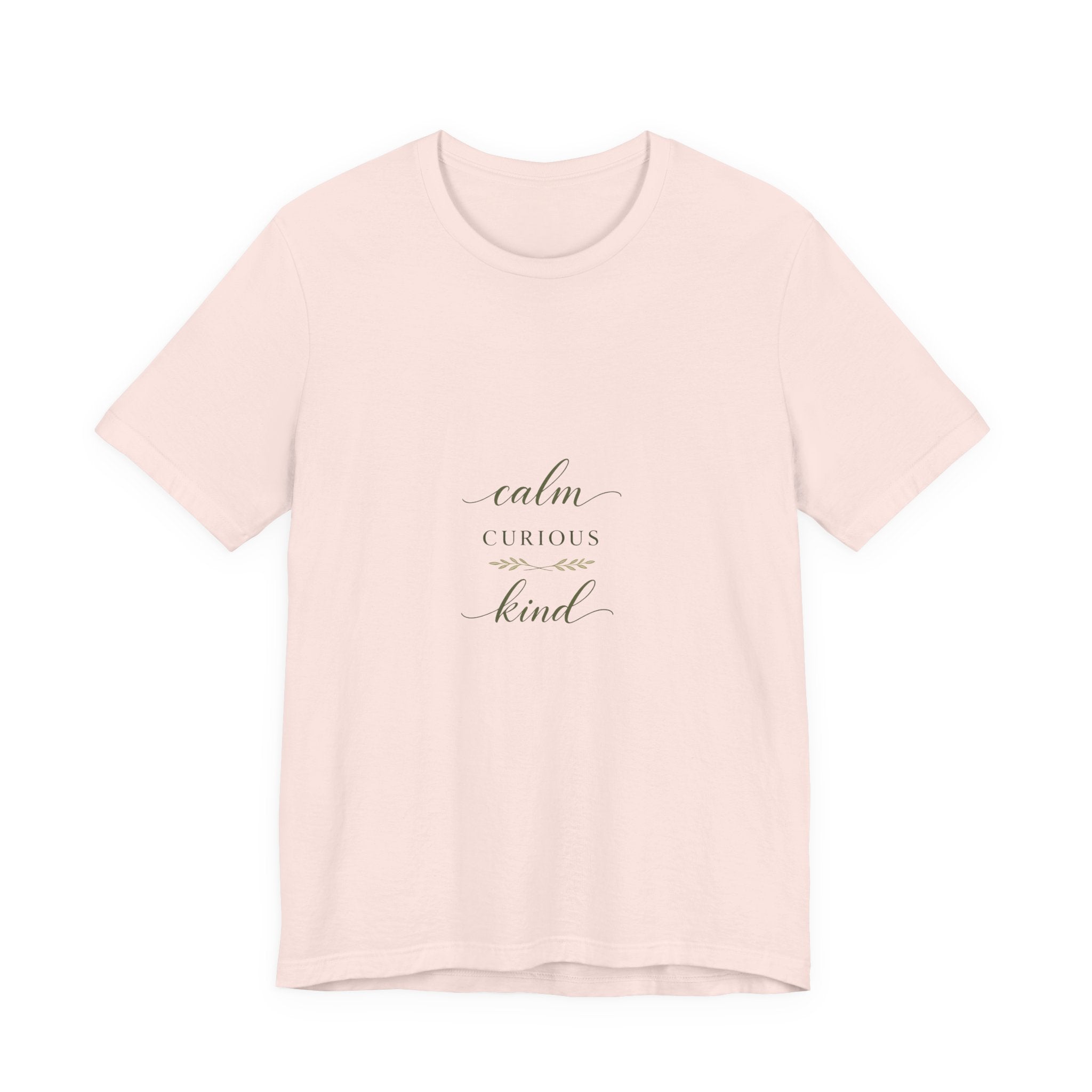 Calm, Curious, Kind soft cotton tee from the Nureli collection, view 3