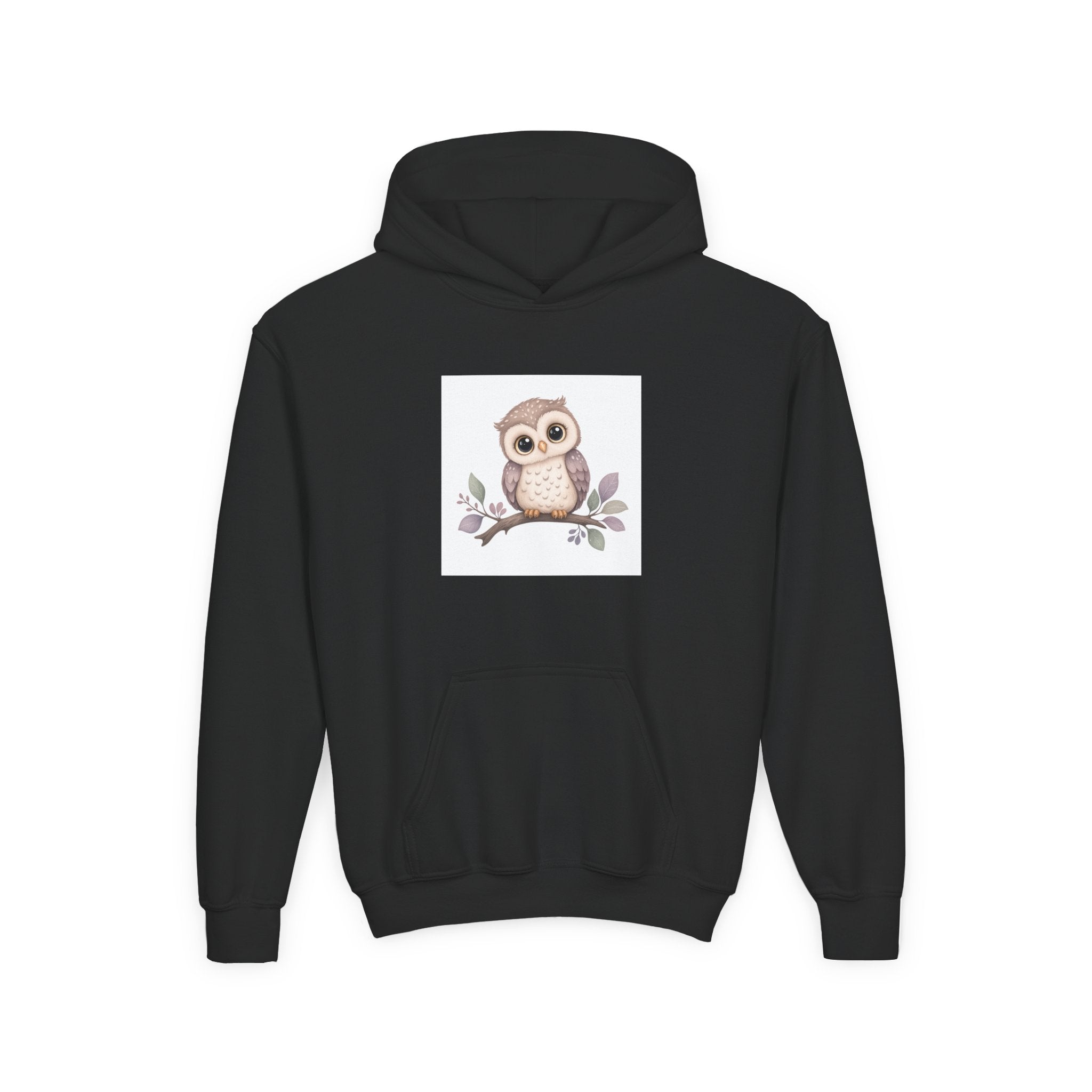 Wise Little Owl soft toddler hoodie from the Nureli collection, view 2
