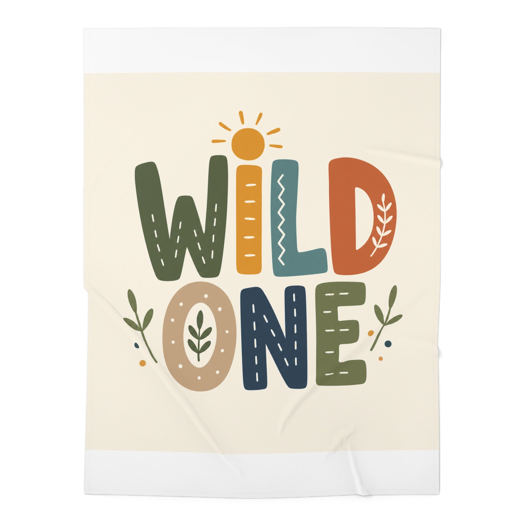 Wild One baby swaddle blanket for newborns by Nureli Kids