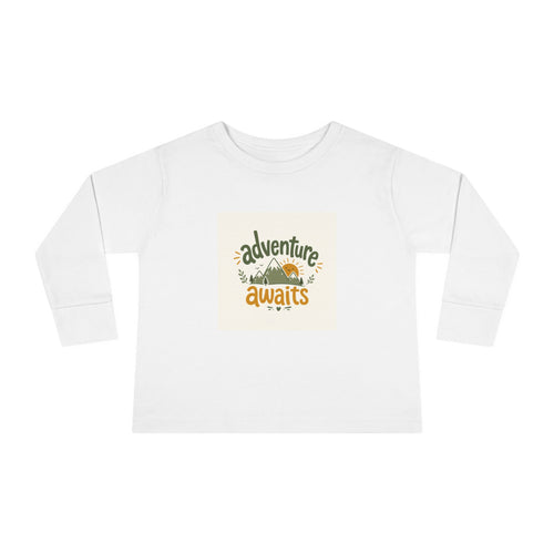 Adventure Awaits toddler long-sleeve t-shirt for kids by Nureli Kids