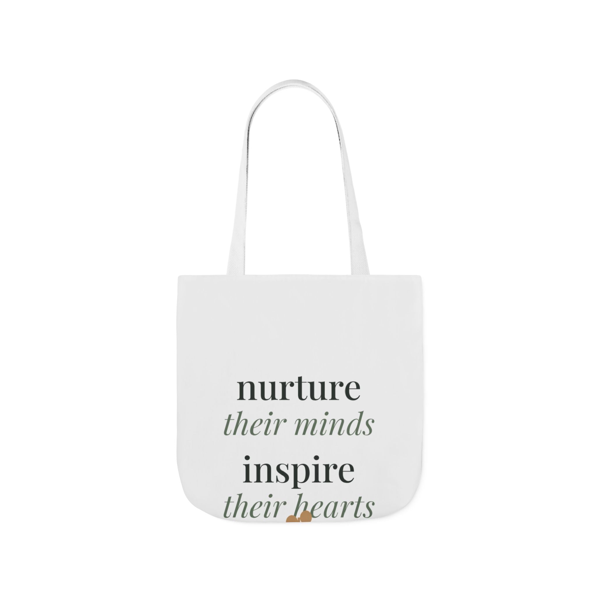 Nurture their minds, inspire their hearts Tote canvas tote bag from the Nureli collection, view 10