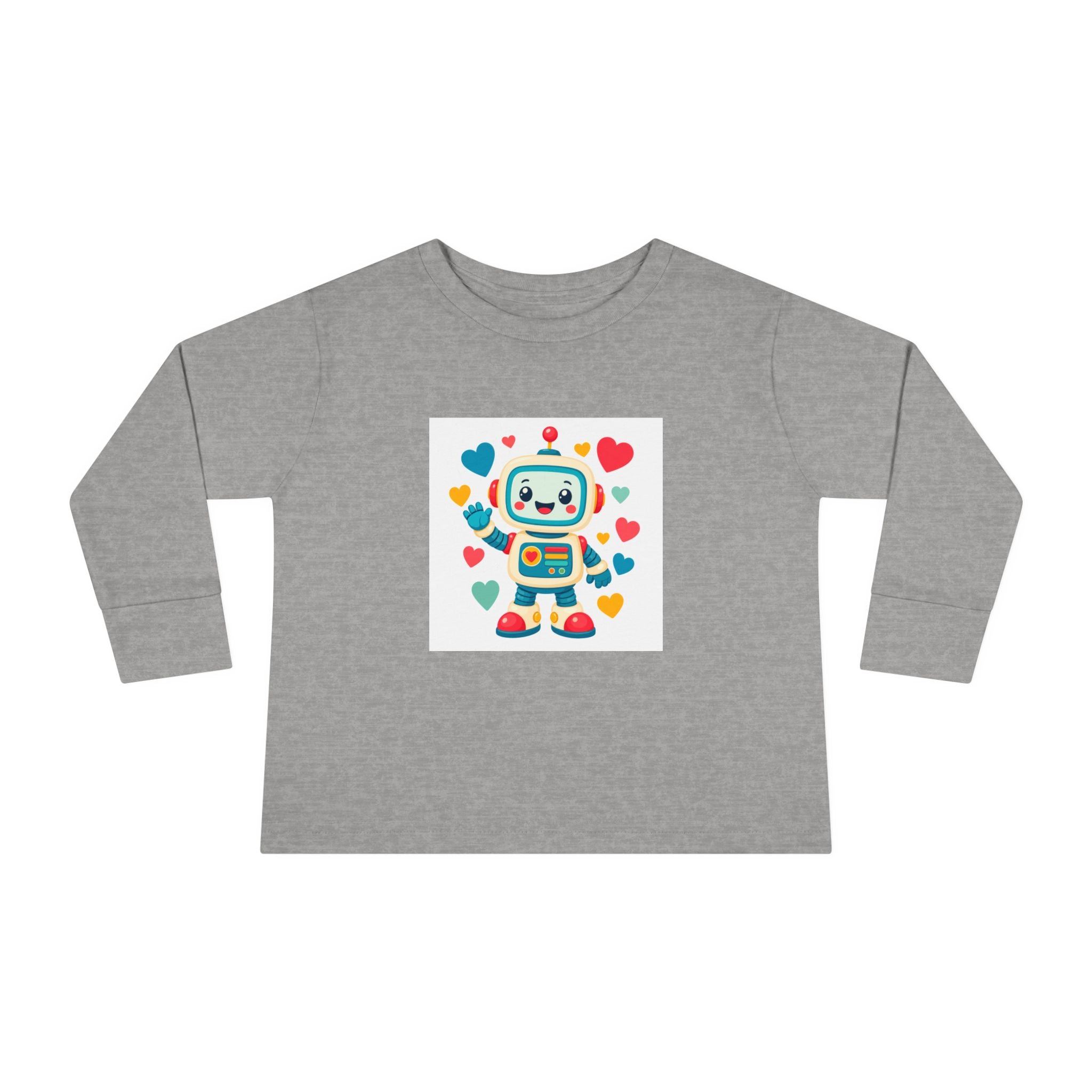 Beep Boop Robot kids long-sleeve tee from the Nureli collection, view 2