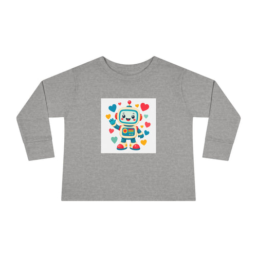 Beep Boop Robot kids long-sleeve tee from the Nureli collection, view 2