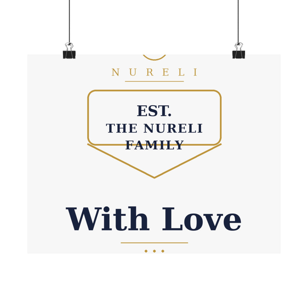 Est. With Love Family Crest Art Print