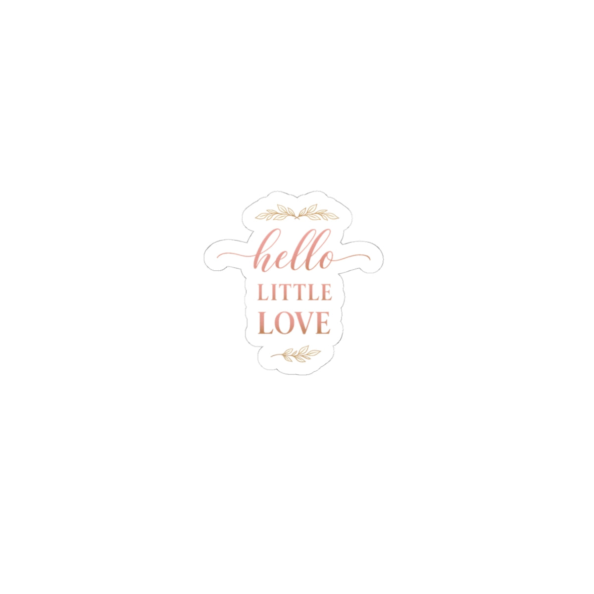 Hello, Little Love kiss-cut vinyl sticker from the Nureli collection, view 2