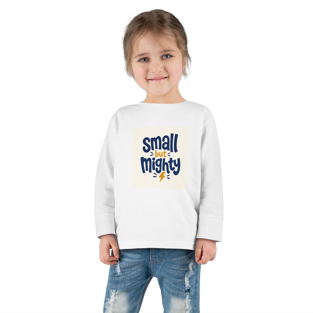Small But Mighty Toddler Long-Sleeve Tee from the Nureli collection, view 11