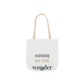 Raising my little wonder Tote canvas tote bag from the Nureli collection