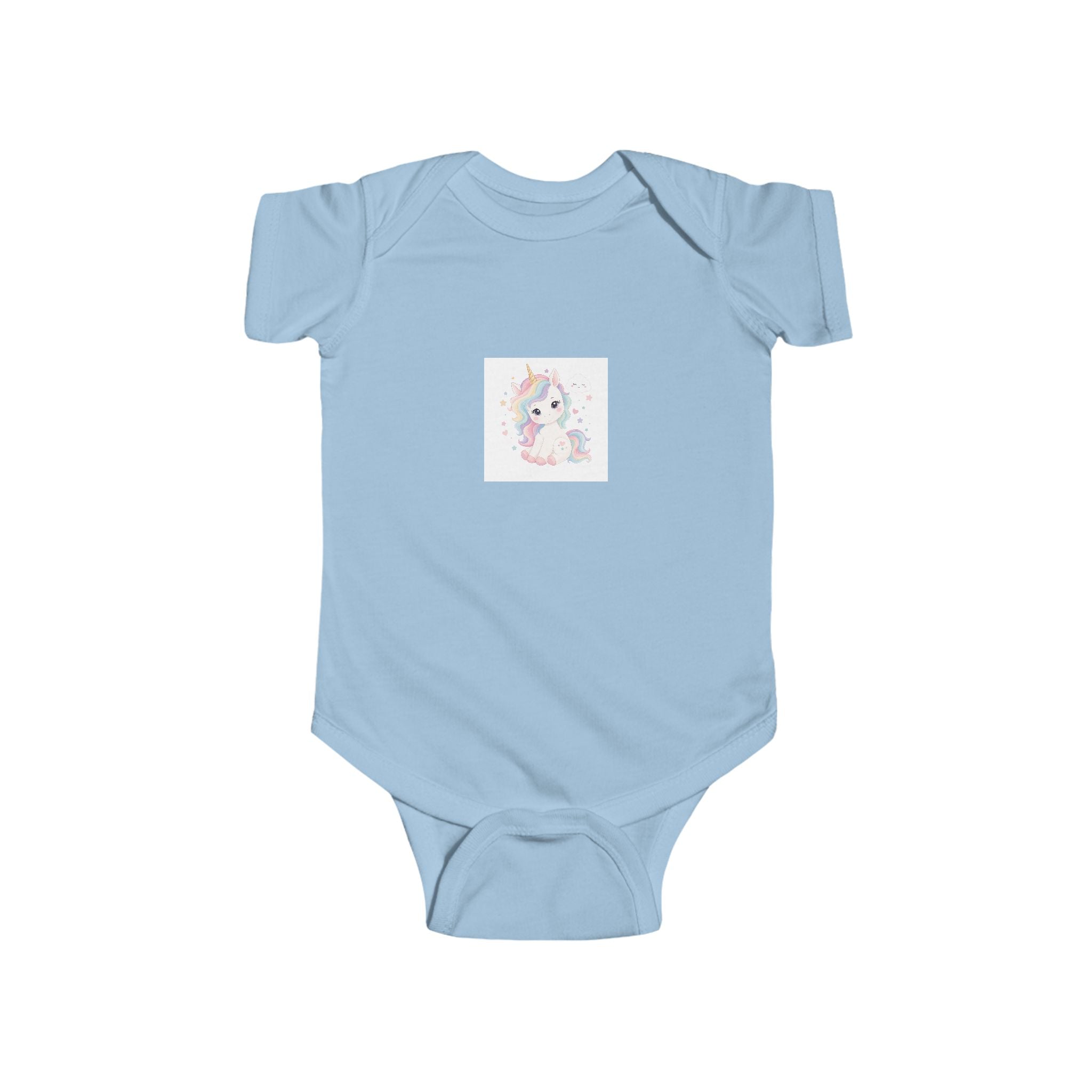 Dreamy Unicorn soft baby bodysuit from the Nureli collection, view 5