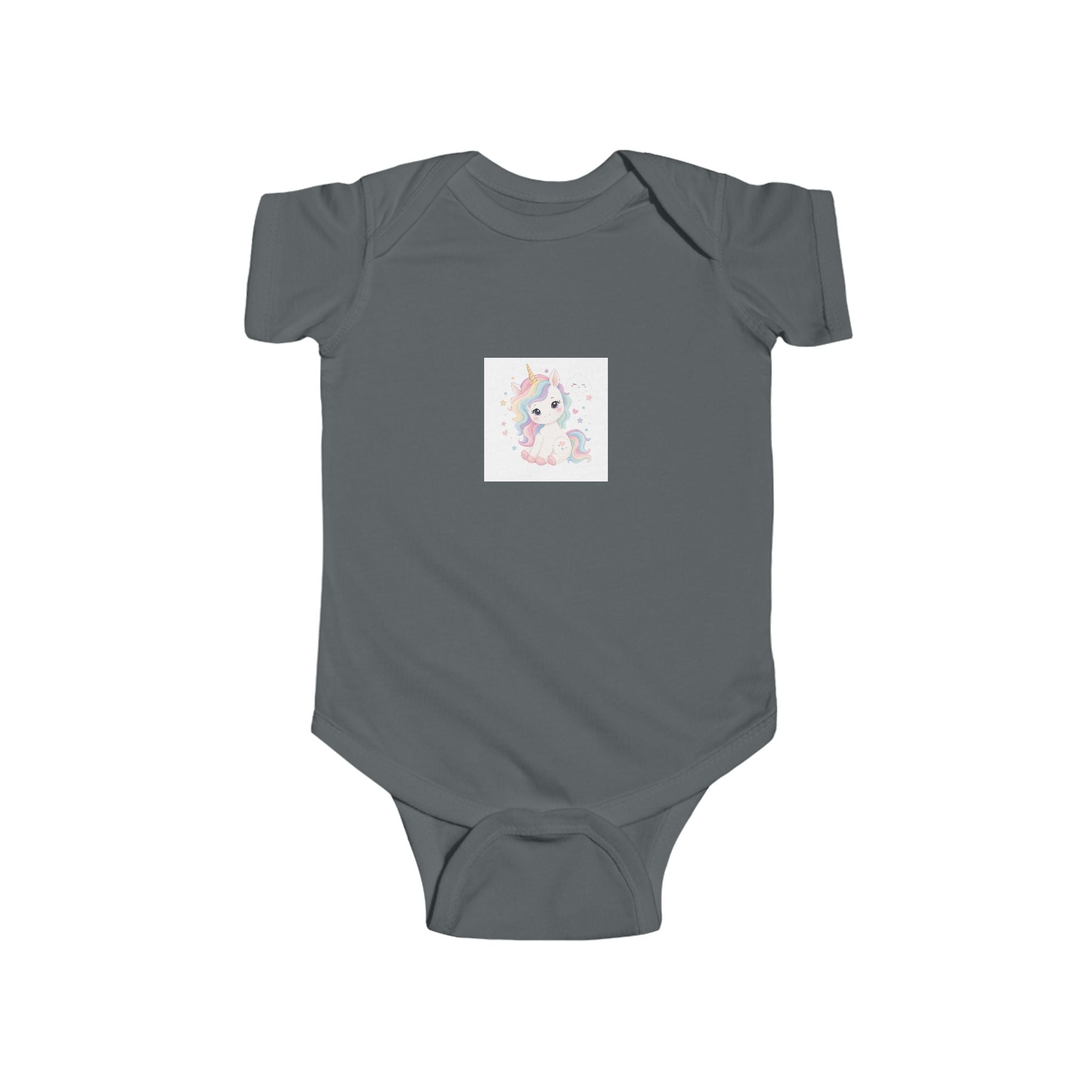 Dreamy Unicorn soft baby bodysuit from the Nureli collection, view 7