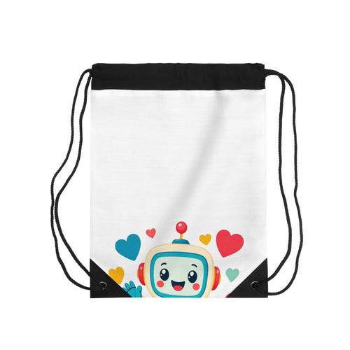 Beep Boop Robot kids drawstring bag by Nureli Kids