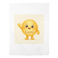 Lumi the Golden Star design on a premium swaddle blanket for newborns from Nureli Kids