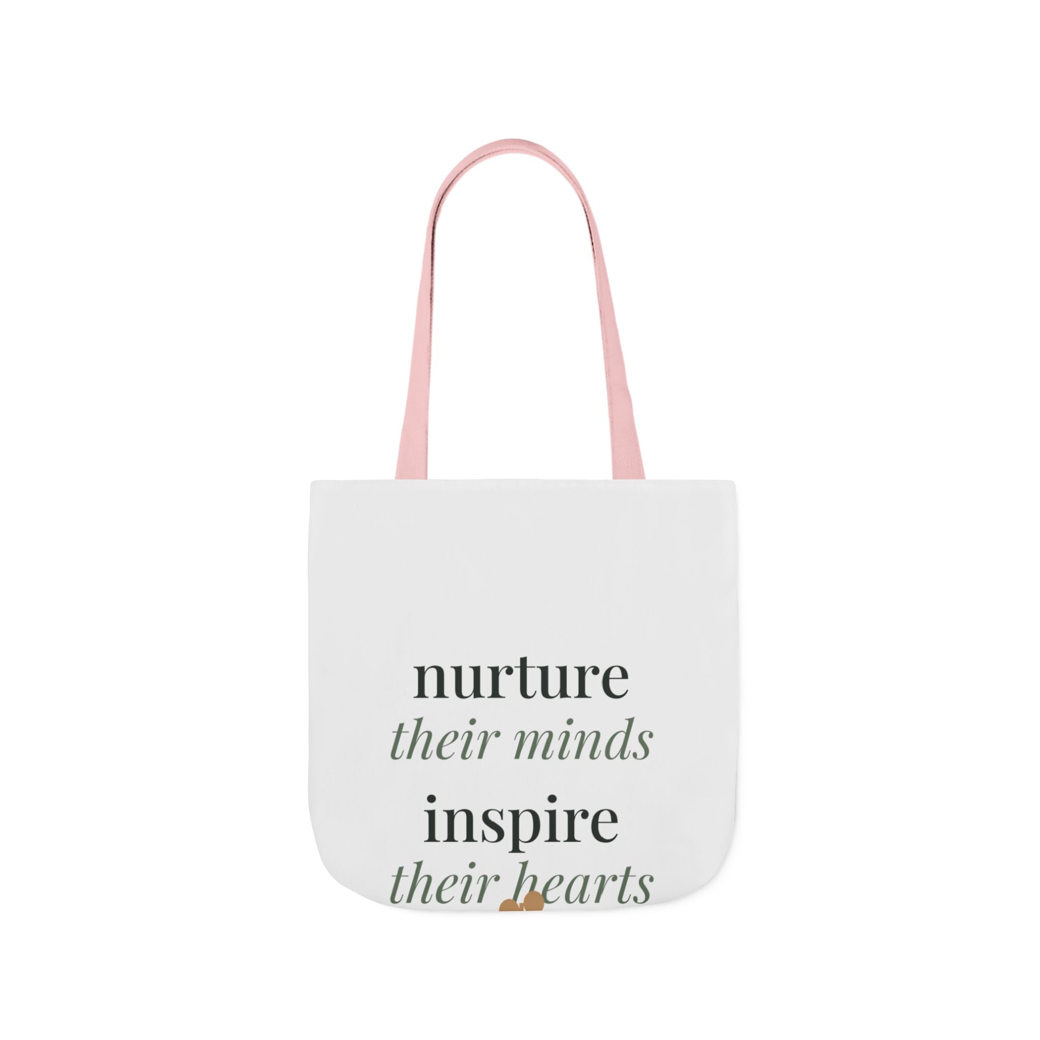 Nurture their minds, inspire their hearts Tote canvas tote bag from the Nureli collection, view 9