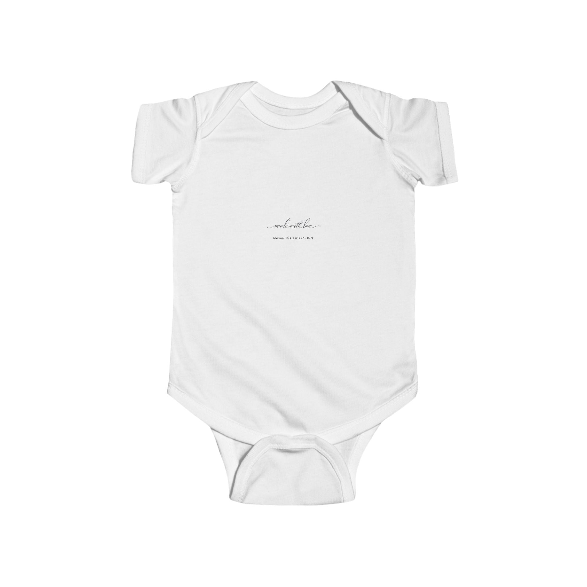 Made With Love, Raised With Intention Baby Bodysuit