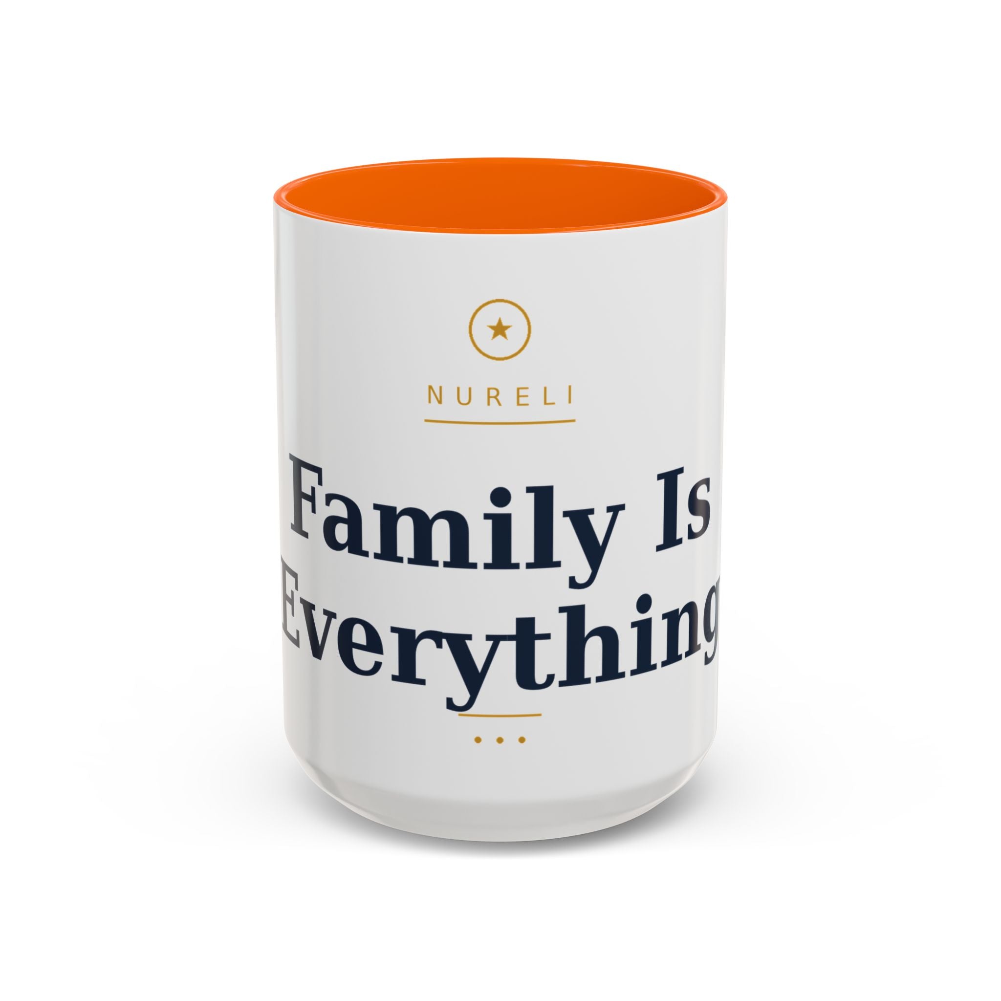 Family Is Everything Accent Coffee Mug — Inspirational Family Quote Mug (11/15oz)