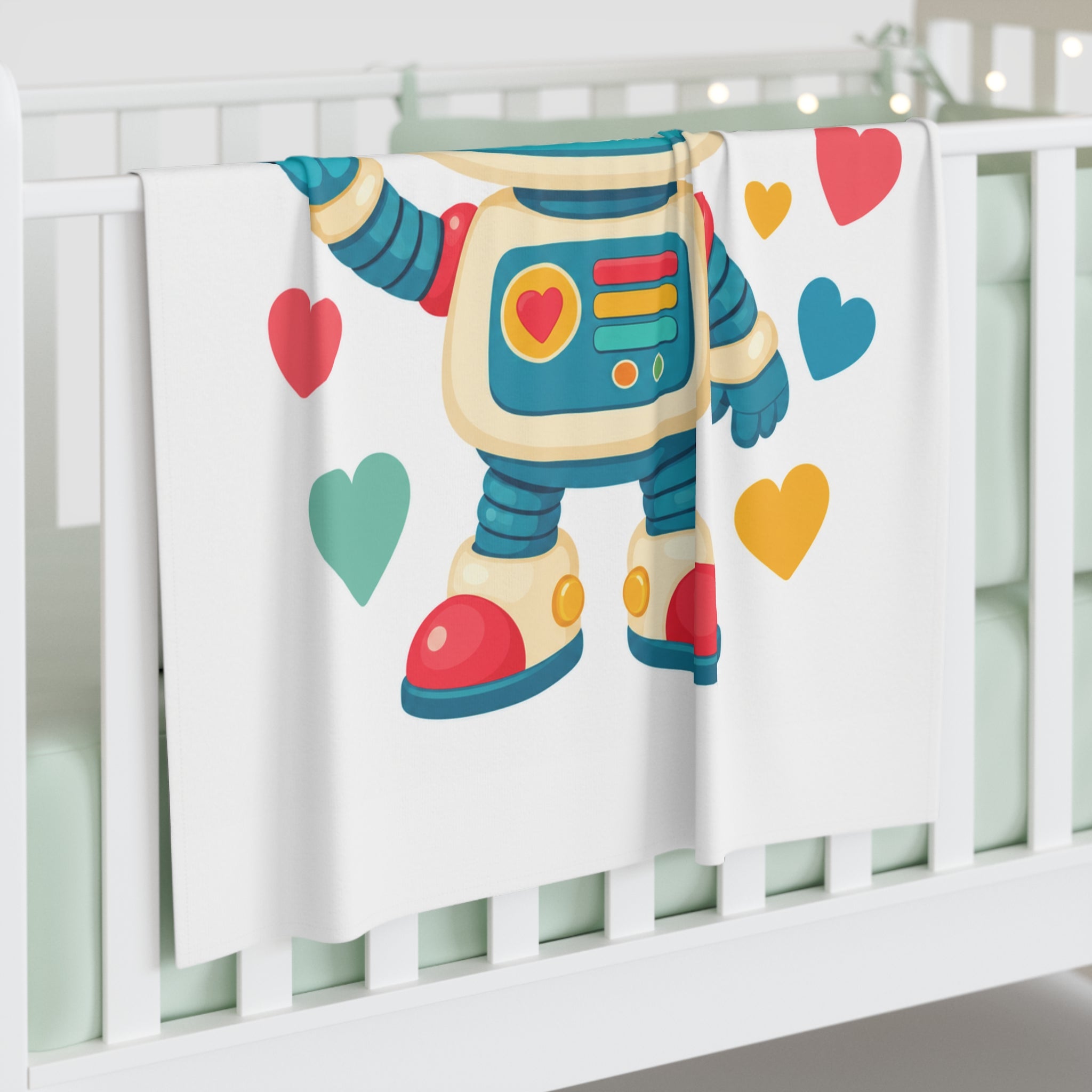 Beep Boop Robot Baby Swaddle Blanket — Nureli Kids