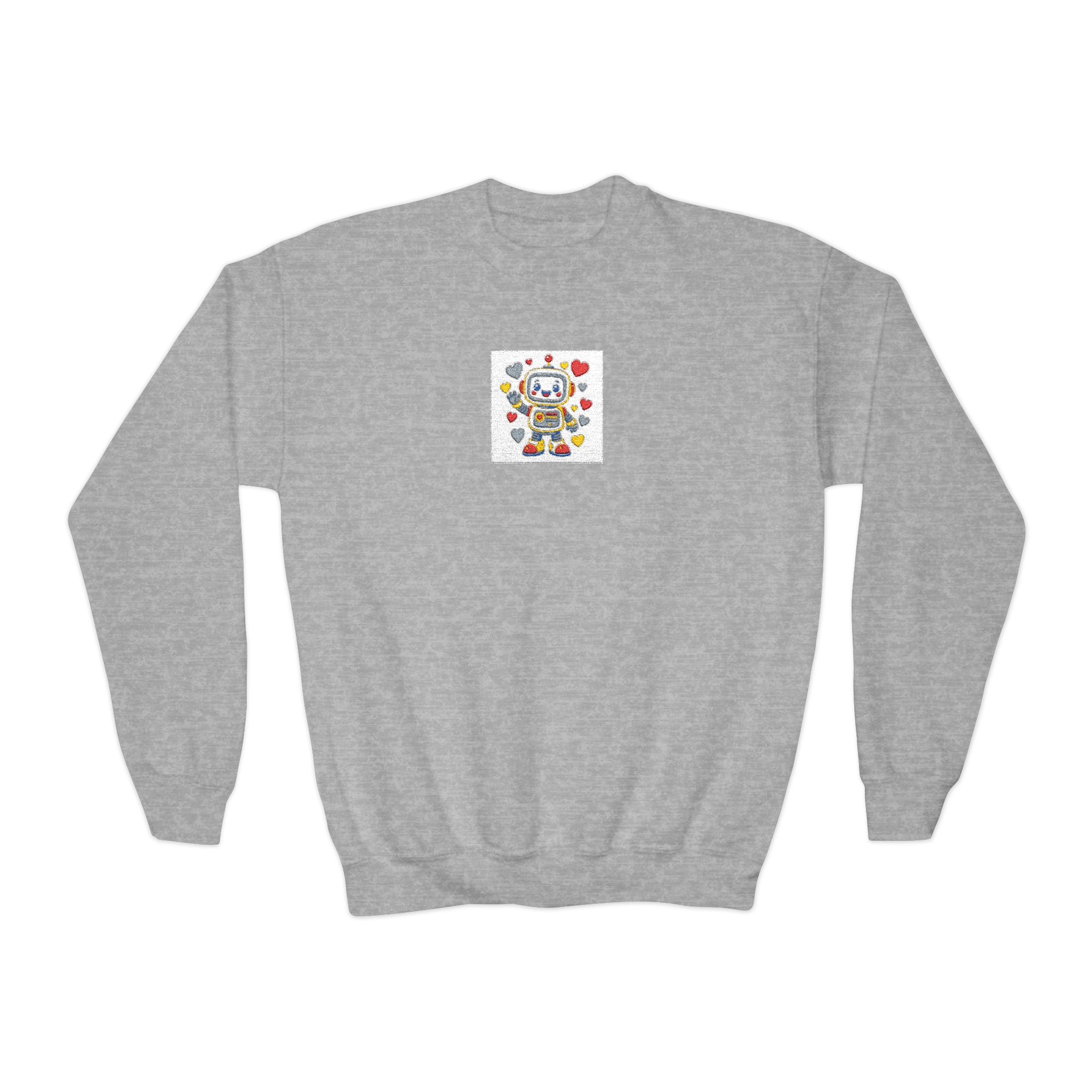 Beep Boop Robot kids crew sweatshirt from the Nureli collection, view 3