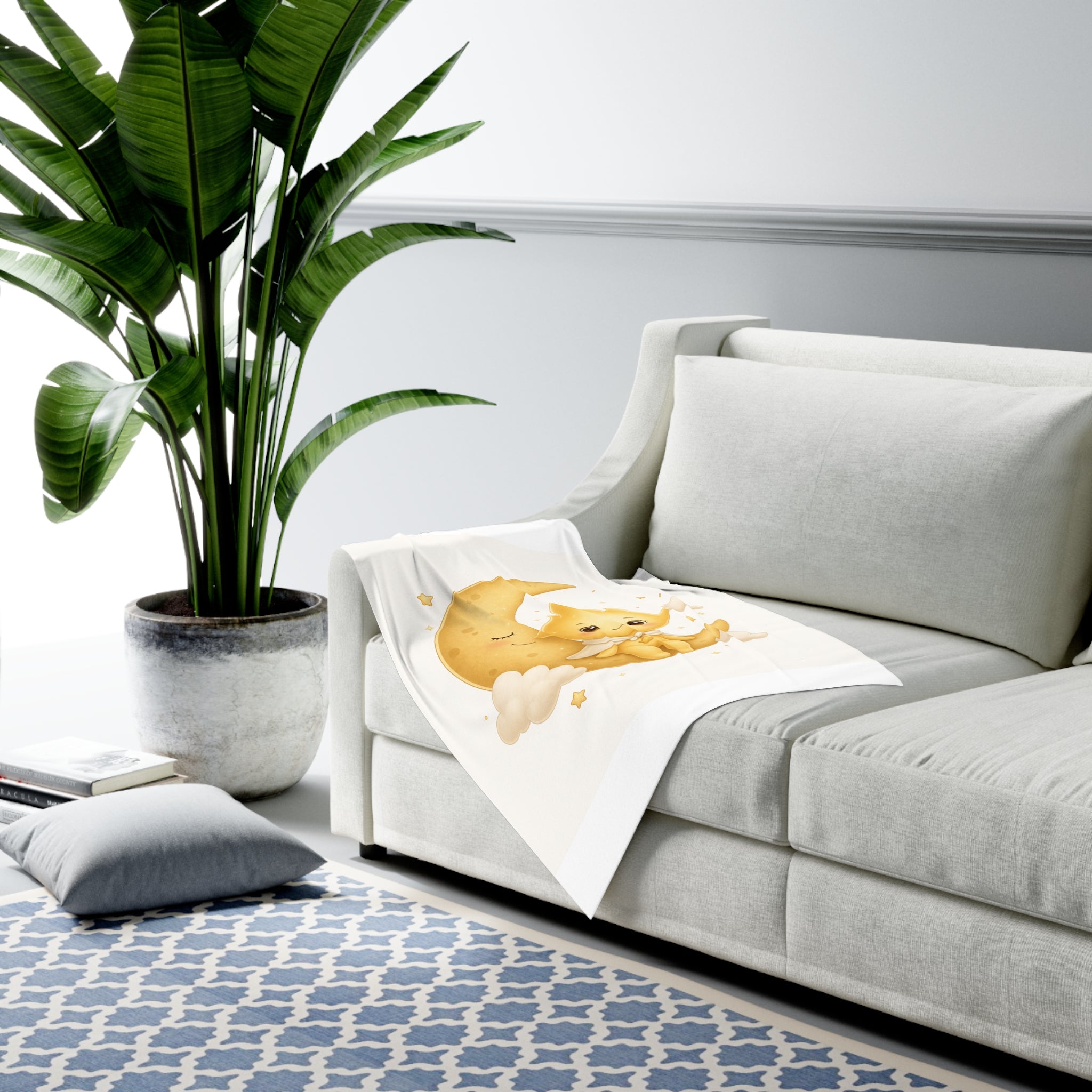 Lumi on the Moon Baby Swaddle Blanket — Nureli Kids