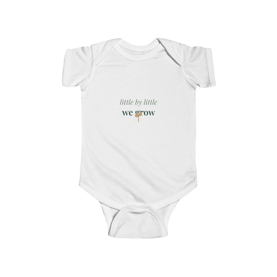 Little by Little, We Grow Bodysuit soft baby bodysuit from the Nureli collection