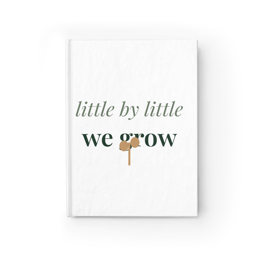 Little by Little, We Grow lined journal, front cover with original Nureli artwork